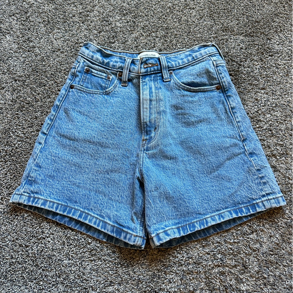 Abercrombie & Fitch Blue Jean Shorts - High Waisted